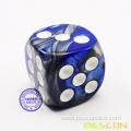 16mm Gemini Pipped D6 Dice Round Corner Two Tone 6 Sided Dice MTG Dice for Board Game RPG DND Yahtzee or Math Learning